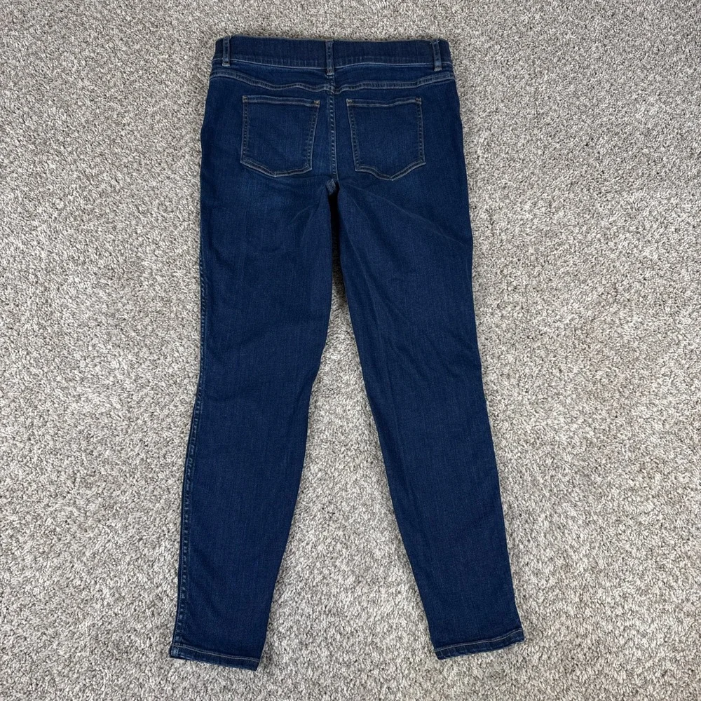 Spanx Jeans‎ Womens Large Dark Wash Blue Cotton Ankle Skinny High Rise 20342R